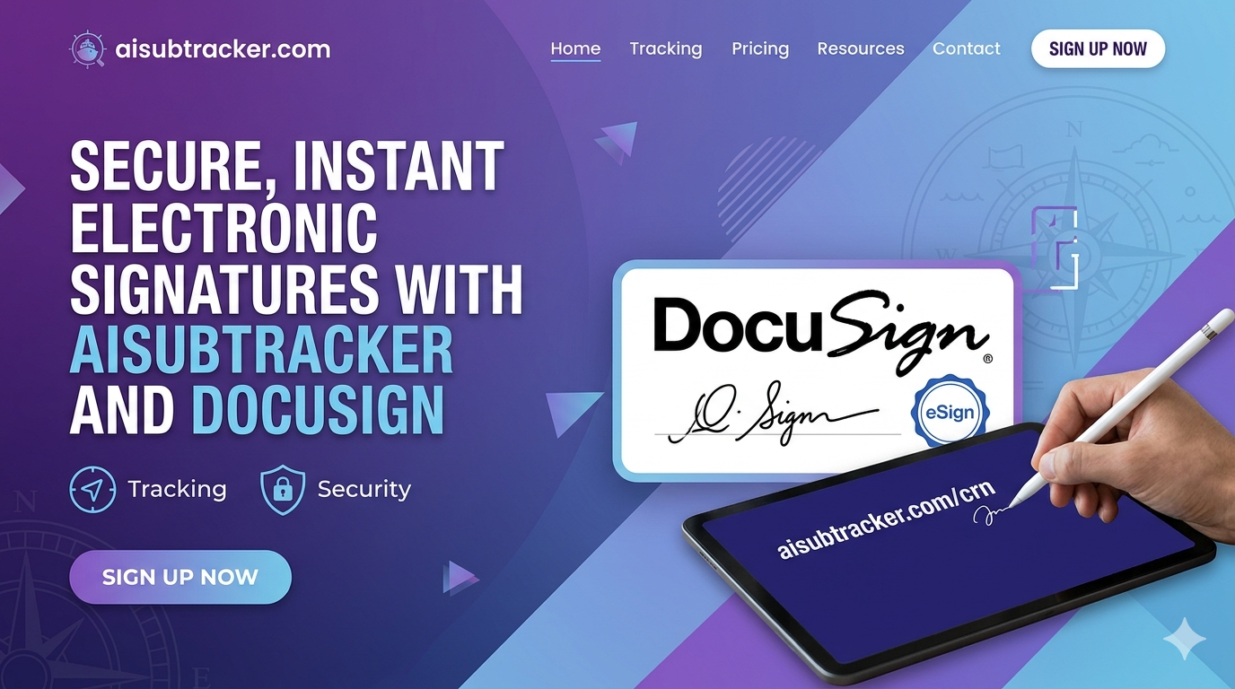 Secure Electronic Signatures with AI SubTracker and DocuSign